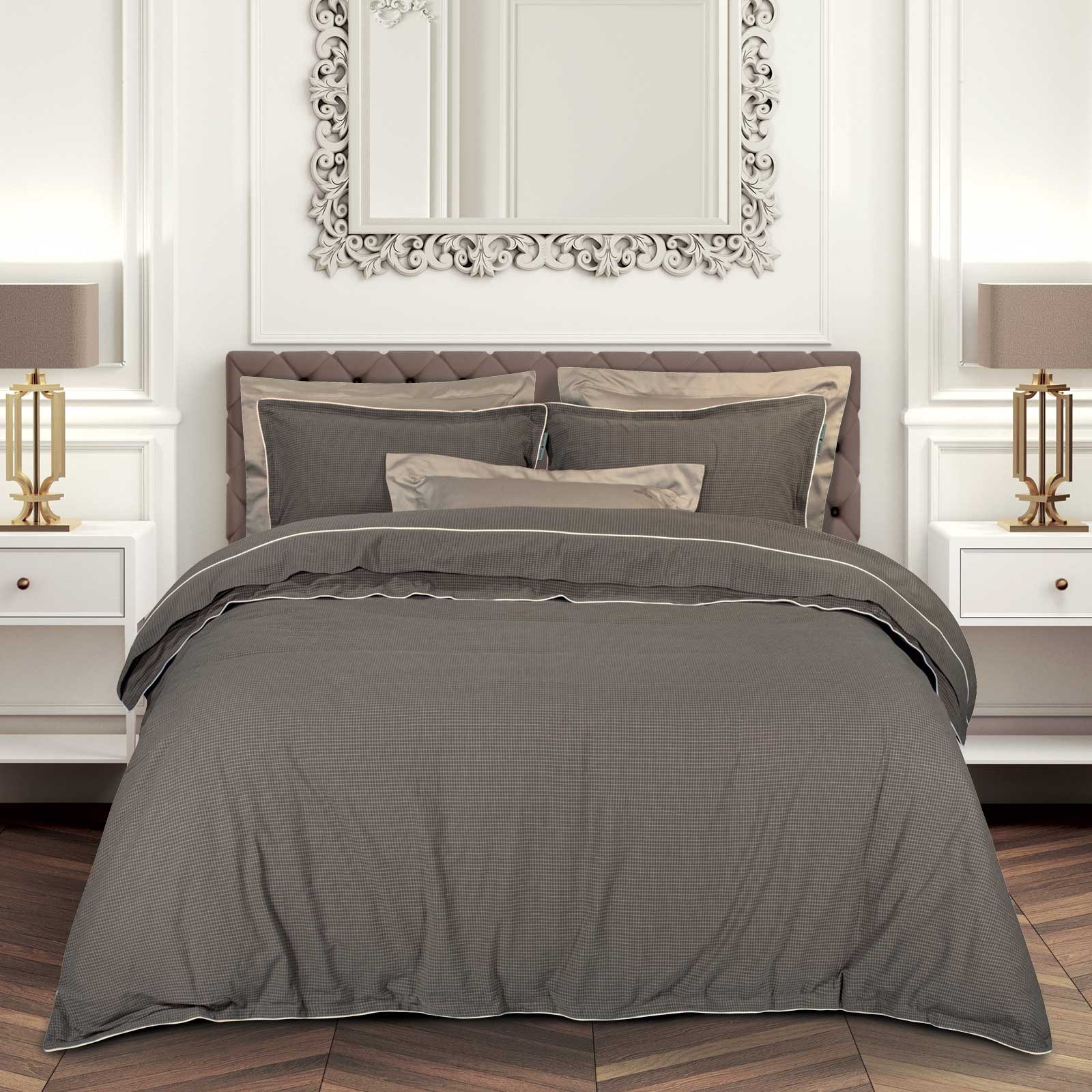 Σετ Σεντόνια King Size 4 Τεμαχίων Greenwich Polo Club 2375 Dark Taupe 250x270