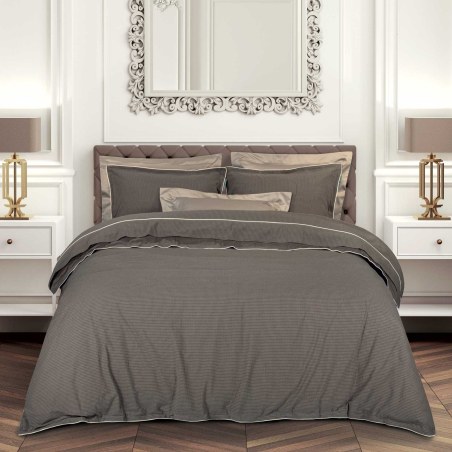Σετ Παπλωματοθήκη Υπέρδιπλη 3 Τεμαχίων Greenwich Polo Club 2375 Dark Taupe 220x240