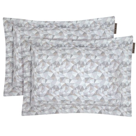 Σετ Μαξιλαροθήκες 2 Τεμαχίων Greenwich Polo Club 2378 Grey-Beige 50x70