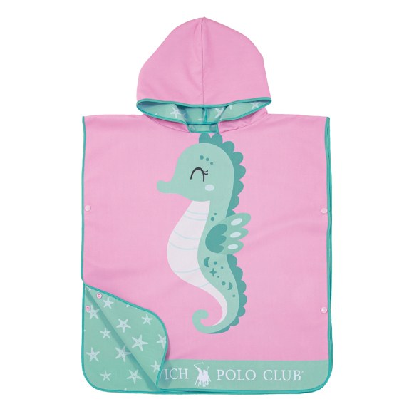 Παιδικό Poncho Greenwich Polo Club 4176 Pink-Mint 50x115