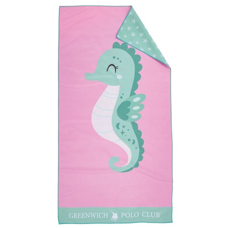 Παιδική Πετσέτα Θαλάσσης Greenwich Polo Club 4176 Pink-Μιντ 70x140