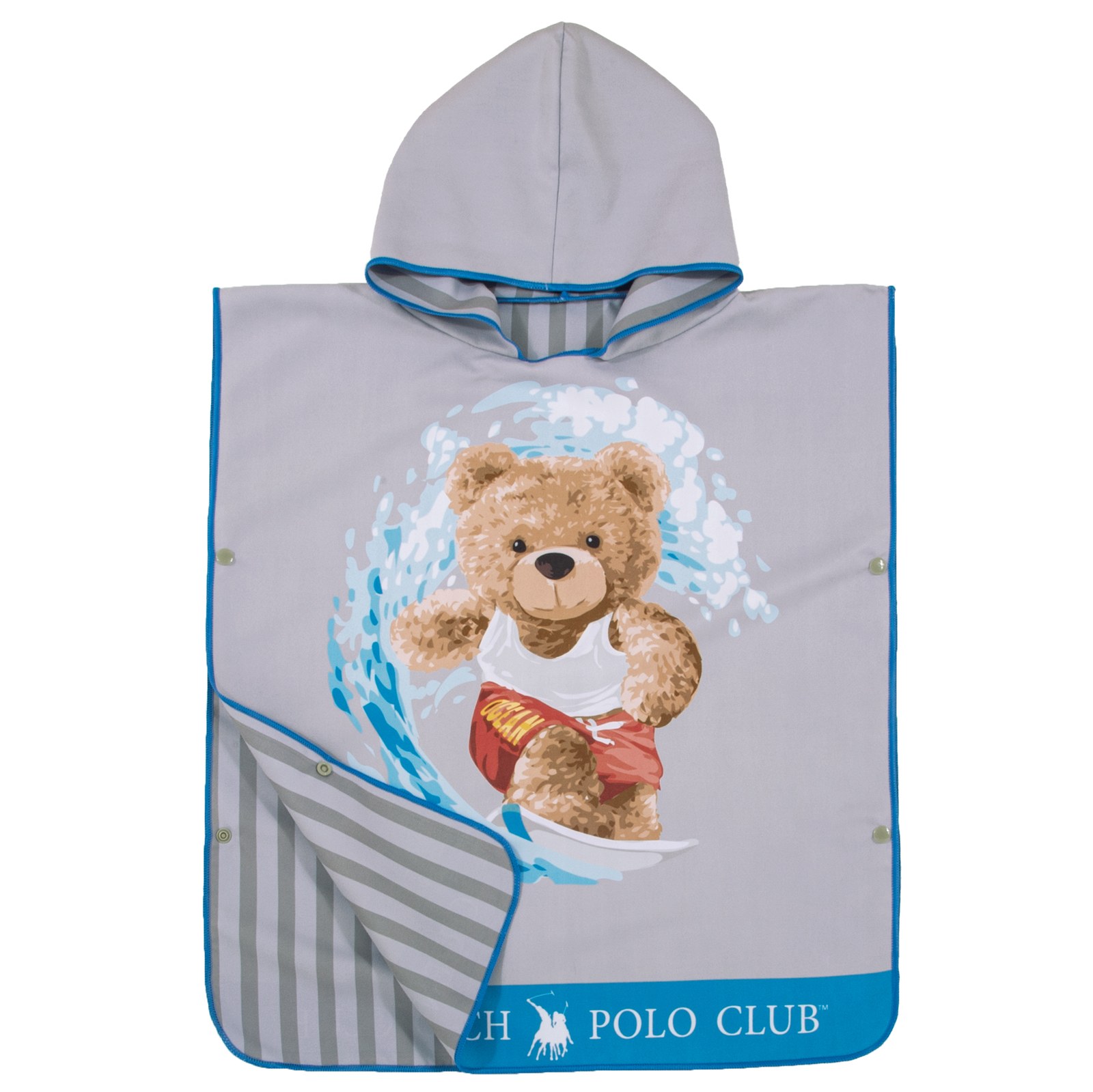 Παιδικό Poncho Greenwich Polo Club 4179 Grey-Blue 50x115
