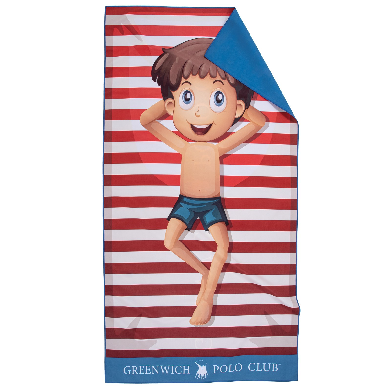 Παιδική Πετσέτα Θαλάσσης Greenwich Polo Club 4181 Blue-Red 70x140