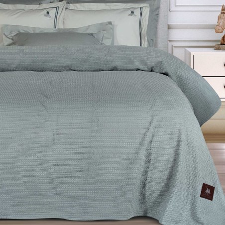 Κουβέρτα Πικέ Μονή Greenwich Polo Club 4457 Grey 160x240