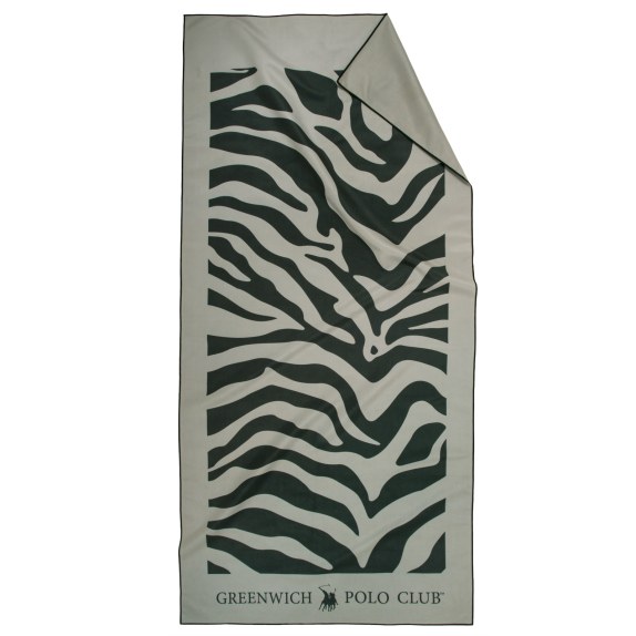 Πετσέτα Θαλάσσης Greenwich Polo Club 5203 Taupe-Black 80x170