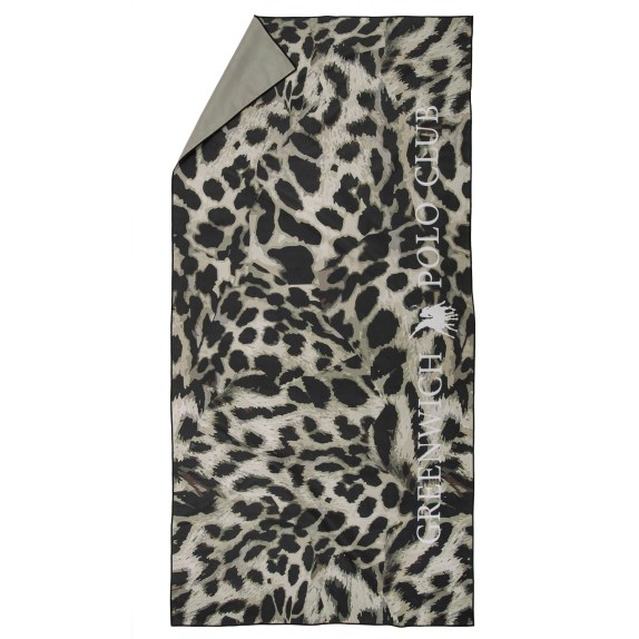 Πετσέτα Θαλάσσης Greenwich Polo Club 5205 Taupe-Black 80x170