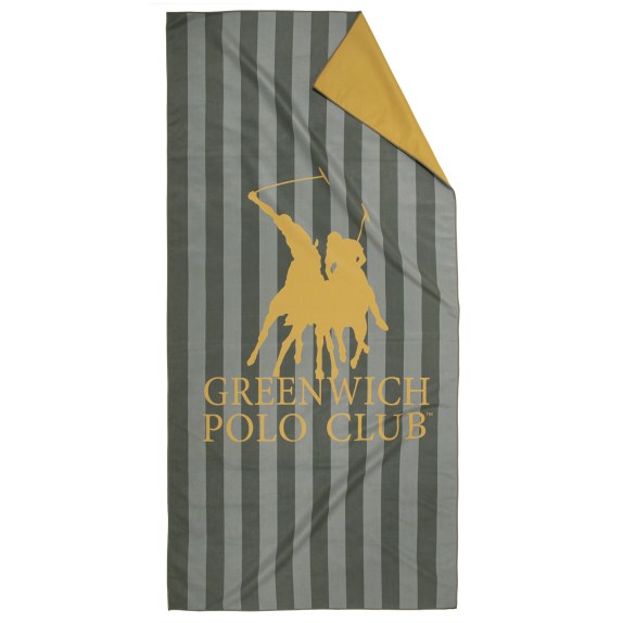 Πετσέτα Θαλάσσης Greenwich Polo Club 5217 Grey-Ochre 80x170
