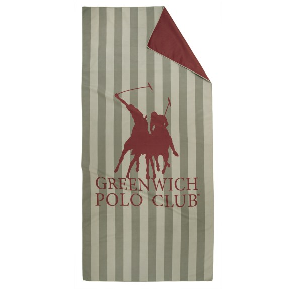 Πετσέτα Θαλάσσης Greenwich Polo Club 5218 Green-Coral 80x170