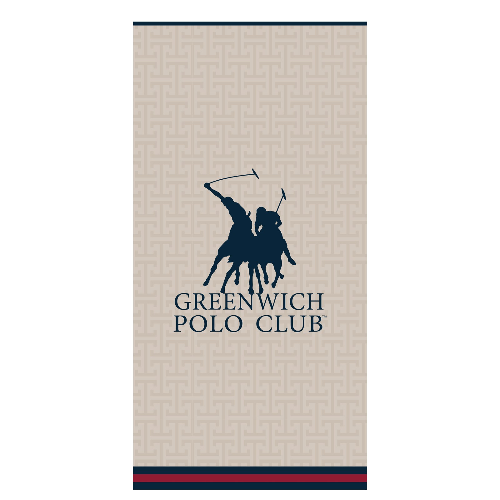 Πετσέτα Θαλάσσης Greenwich Polo Club 5226 Taupe-Blue 90x180