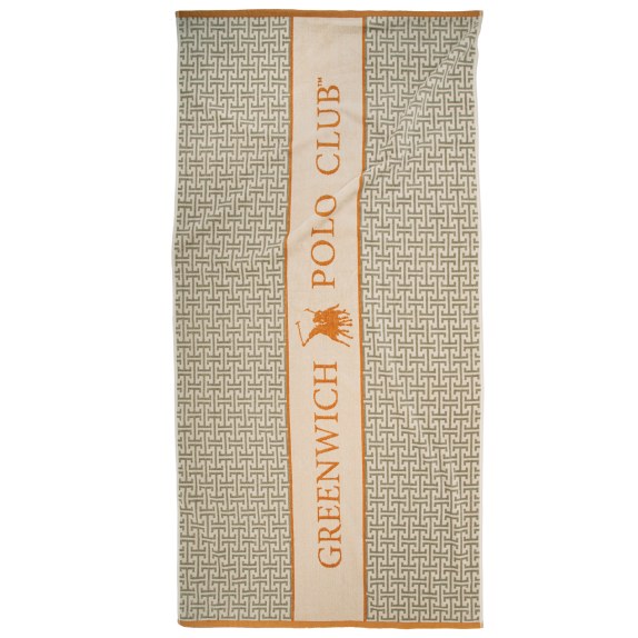 Πετσέτα Θαλάσσης Greenwich Polo Club 5228 Taupe-Orange...