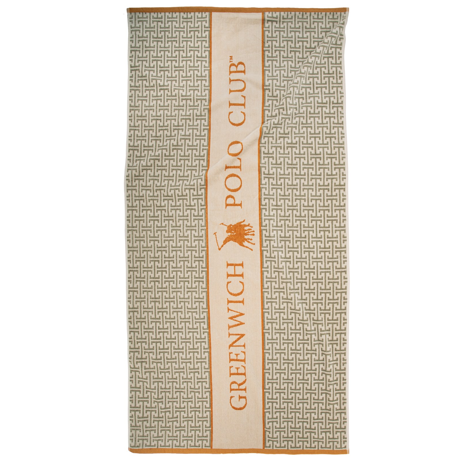 Πετσέτα Θαλάσσης Greenwich Polo Club 5228 Taupe-Orange 90x180