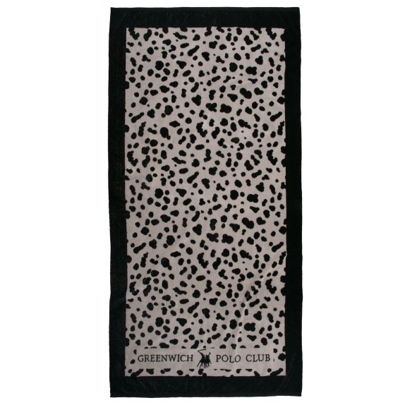Πετσέτα Θαλάσσης Greenwich Polo Club 5237 Taupe-Black 90x180