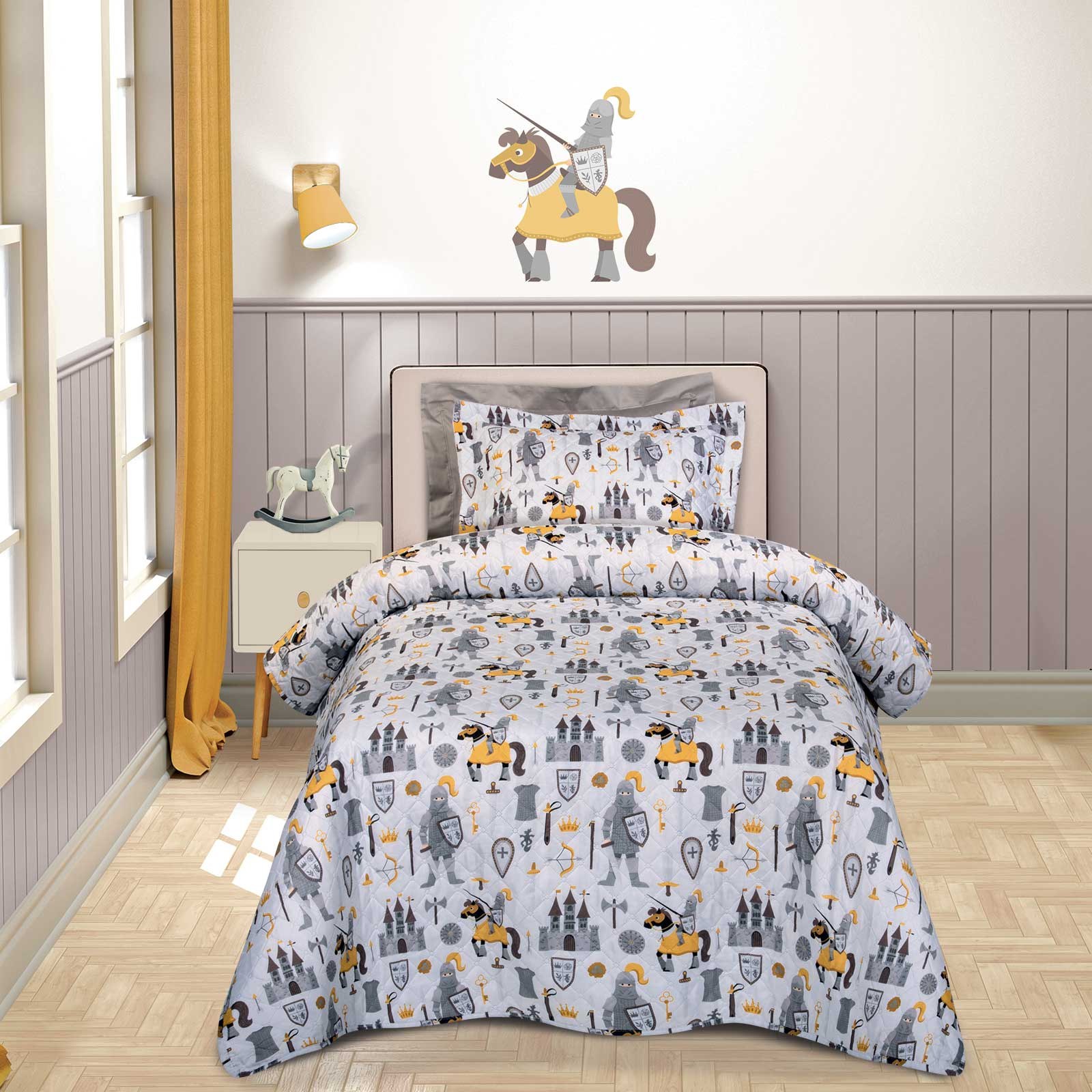 Παιδικό Κουβερλί Μονό Greenwich Polo Club 8861 Cream-Grey 160x240