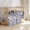 Σετ Σεντόνια Κούνιας 3 Τεμαχίων Greenwich Polo Club 8861 Cream-Grey 130x170