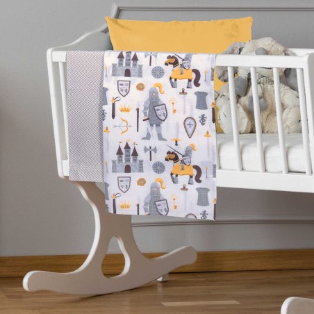 Σετ Σεντόνια Λίκνου 2 Τεμαχίων Greenwich Polo Club 8861 Cream-Grey 70x120
