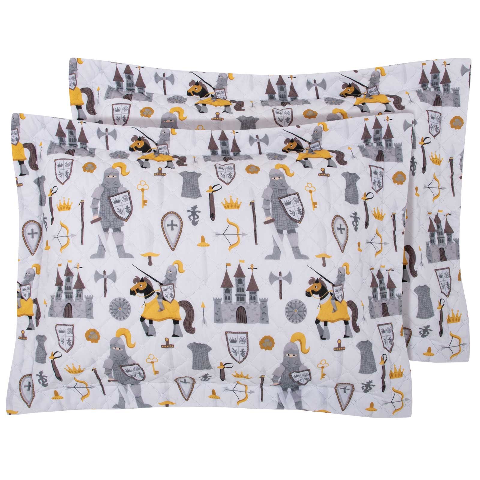 Σετ Παιδικές Μαξιλαροθήκες 2 Τεμαχίων Greenwich Polo Club 8861 Cream-Grey 50x70