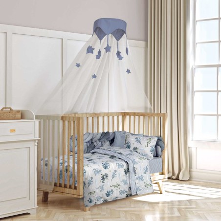 Σετ Σεντόνια Κούνιας 3 Τεμαχίων Greenwich Polo Club 8863 Beige-Blue 130x170