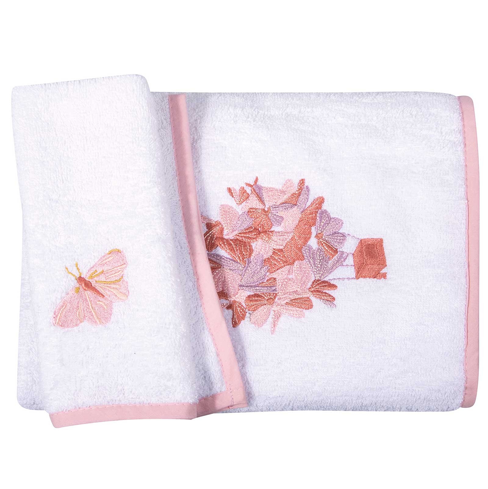 Σετ Βρεφικές Πετσέτες 2 Τεμαχίων Greenwich Polo Club 8864 White-Pink 30x50,70x130