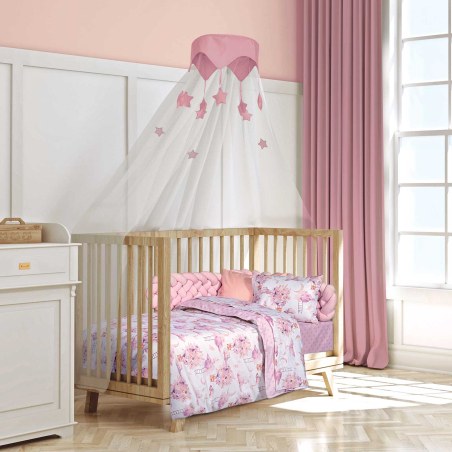 Σετ Σεντόνια Κούνιας 3 Τεμαχίων Greenwich Polo Club 8864 Pink 130x170