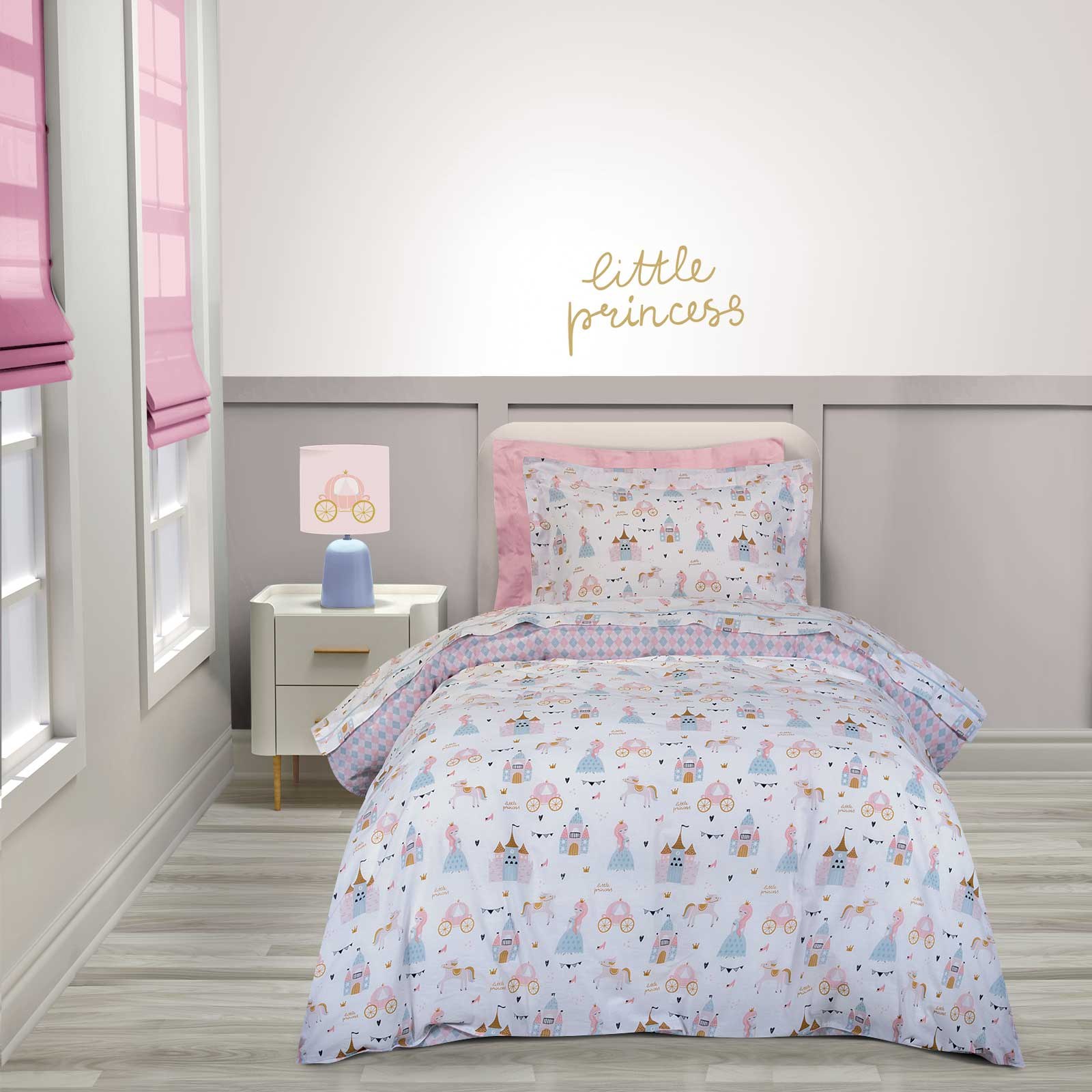 Σετ Σεντόνια Μονά 3 Τεμαχίων Greenwich Polo Club 8865 Pink-Mint 170x260