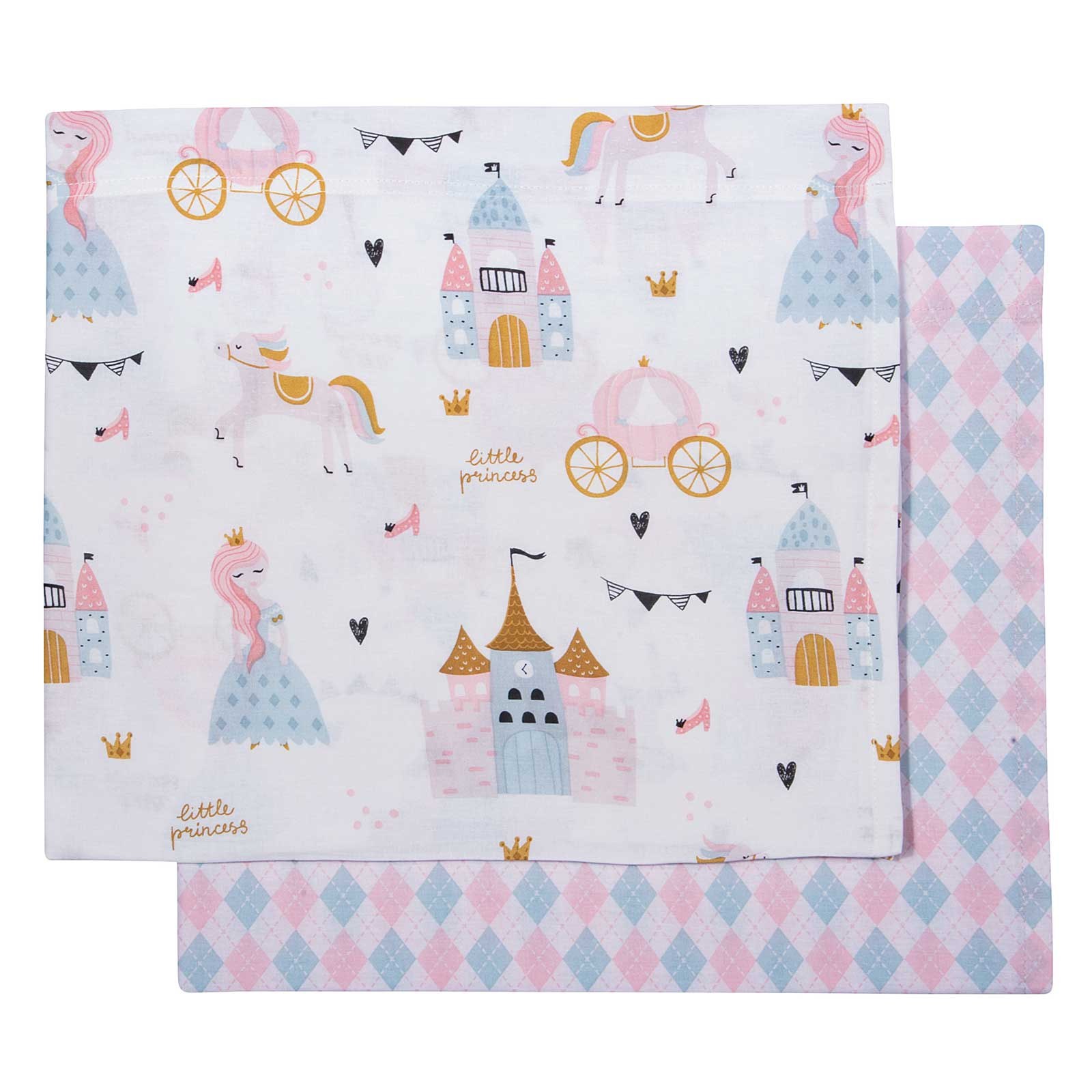 Σετ Σεντόνια Λίκνου 2 Τεμαχίων Greenwich Polo Club 8865 Pink-Mint 70x120