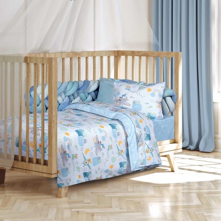 Σετ Σεντόνια Κούνιας 3 Τεμαχίων Greenwich Polo Club 8866 Blue 130x170