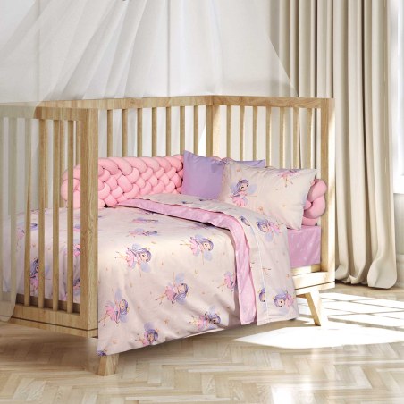 Σετ Σεντόνια Κούνιας 3 Τεμαχίων Greenwich Polo Club 8868 Pink 130x170