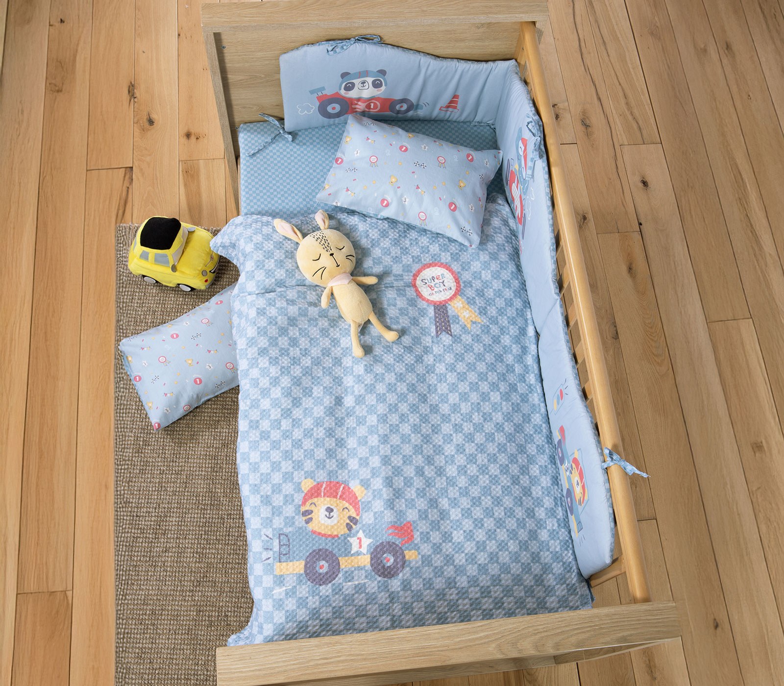 Κουβέρτα Πικέ Αγκαλιάς Nef-Nef Super Boy Blue 80x110