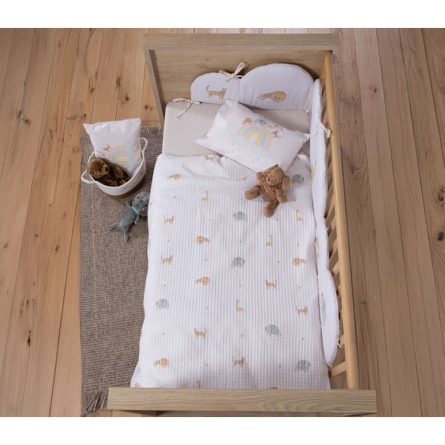 Κουβέρτα Κούνιας Πικέ Nef-Nef Jungle In Motion...