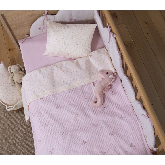 Κουβέρτα Κούνιας Πικέ Nef-Nef Cute & Sweet Lilac 110x150