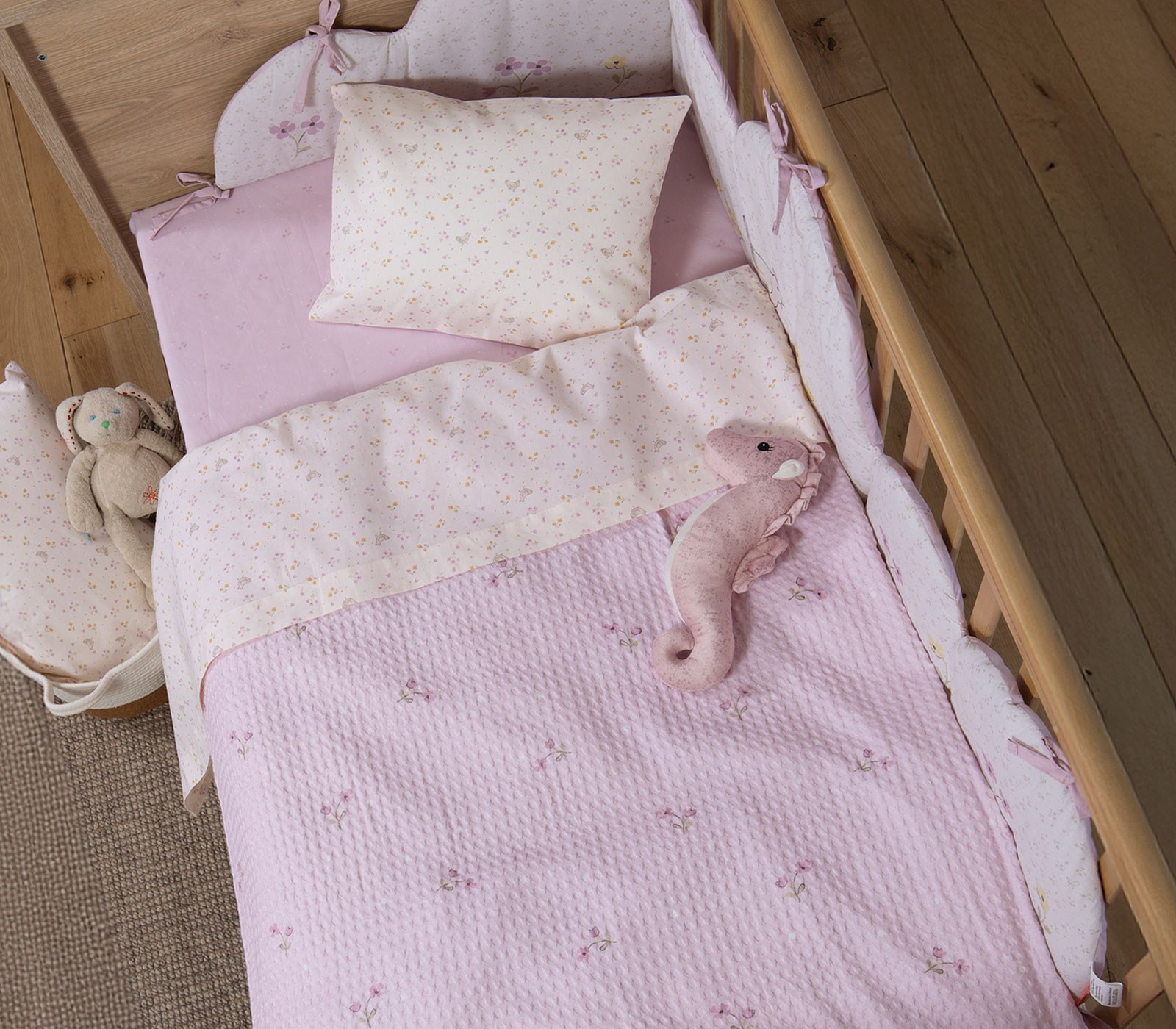 Κουβέρτα Κούνιας Πικέ Nef-Nef Cute & Sweet Lilac 110x150