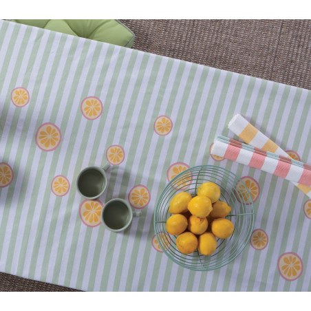 Τραπεζομάντηλο Αλέκιαστο Nef-Nef Lemonade Mint 140x140