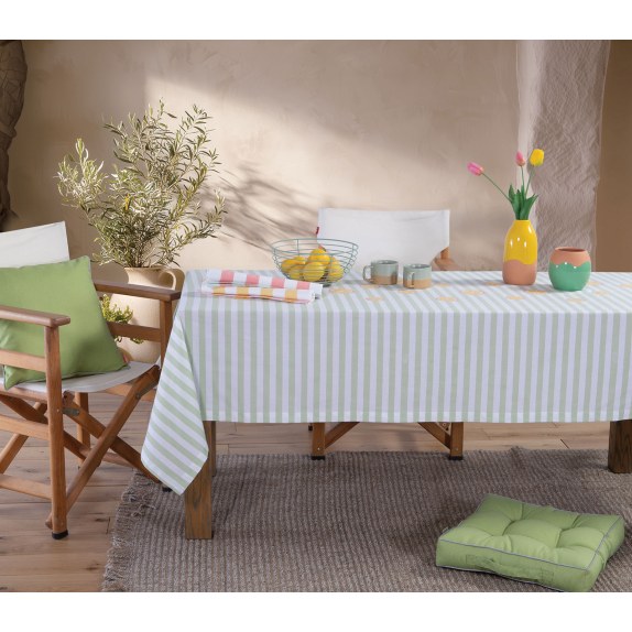 Τραπεζομάντηλο Αλέκιαστο Nef-Nef Lemonade Mint 140x240