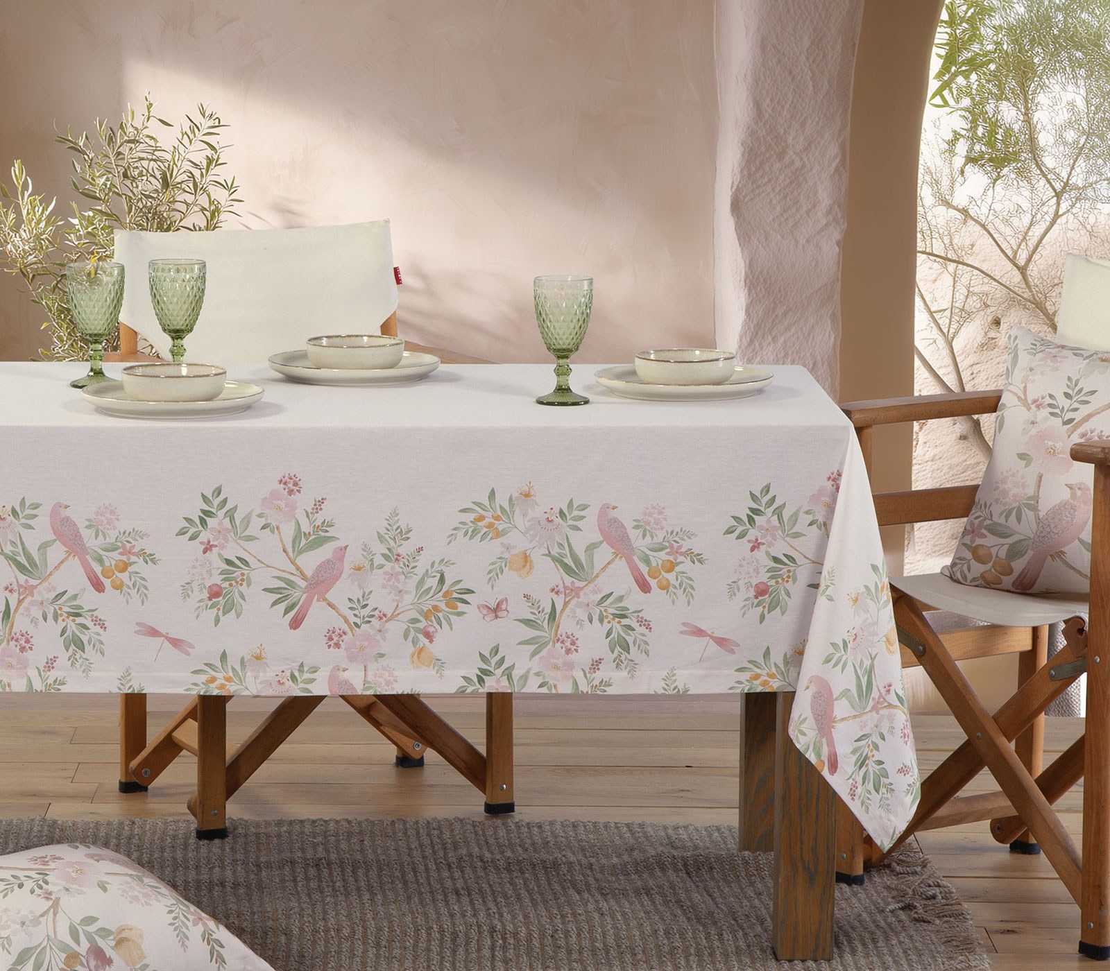 Τραπεζομάντηλο Nef-Nef Dreamel Ecru 140x140