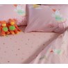 Σετ Παιδικά Σεντόνια Μονά 3 Τεμαχίων Nef-Nef Birds Mania Pink 170x260