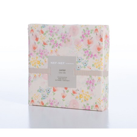 Σετ Παιδικά Σεντόνια Μονά 3 Τεμαχίων Nef-Nef Blossom Day L.Pink 170x260