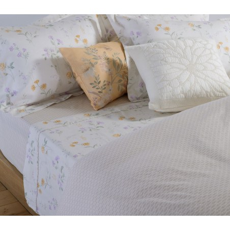 Σετ Σεντόνια King Size 4 Τεμαχίων Nef-Nef Rozaria Ecru 270x280