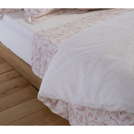 Σετ Σεντόνια King Size 4 Τεμαχίων Nef-Nef Mirelle Ecru/Pink 270x280