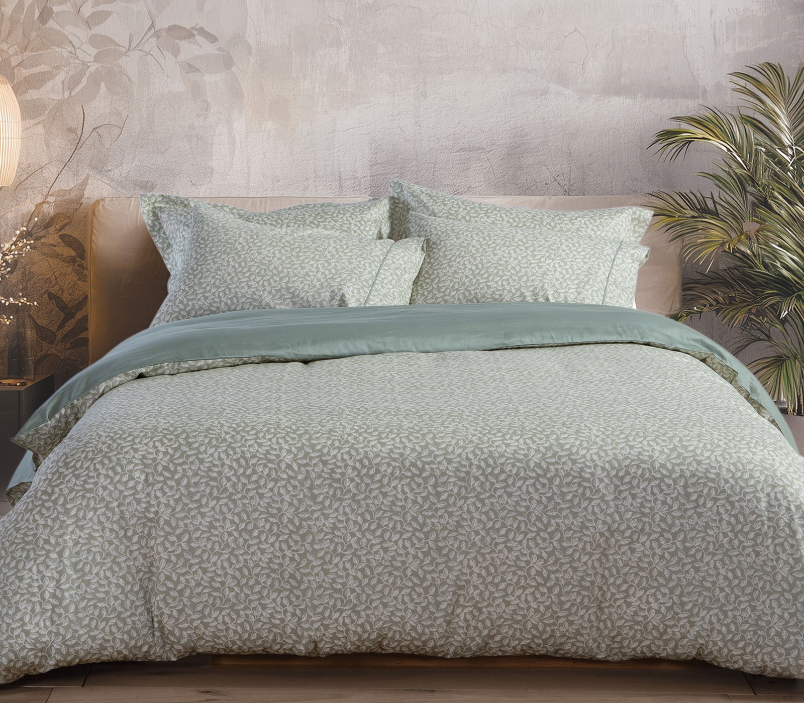 Σετ Σεντόνια King Size 4 Τεμαχίων Nef-Nef Calming Sage Green 270x280