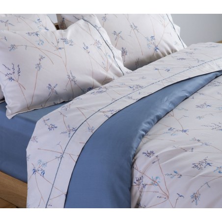 Σετ Σεντόνια King Size 4 Τεμαχίων Nef-Nef Desirous Off White/Blue 270x280