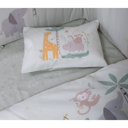 Σετ Σεντόνια Κούνιας 3 Τεμαχίων Nef-Nef Savana Green 120x170