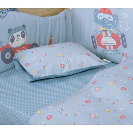 Σετ Σεντόνια Κούνιας 3 Τεμαχίων Nef-Nef Super Boy Blue 120x170