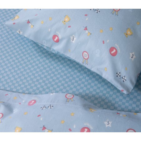 Σετ Σεντόνια Κούνιας 3 Τεμαχίων Nef-Nef Super Boy Blue 120x170