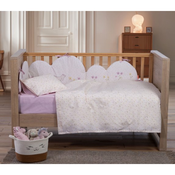 Σετ Σεντόνια Κούνιας 3 Τεμαχίων Nef-Nef Cute & Sweet Ecru...