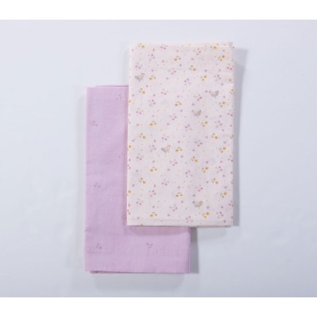 Σετ Σεντόνια Λίκνου 2 Τεμαχίων Nef-Nef Cute & Sweet Ecru 70x120