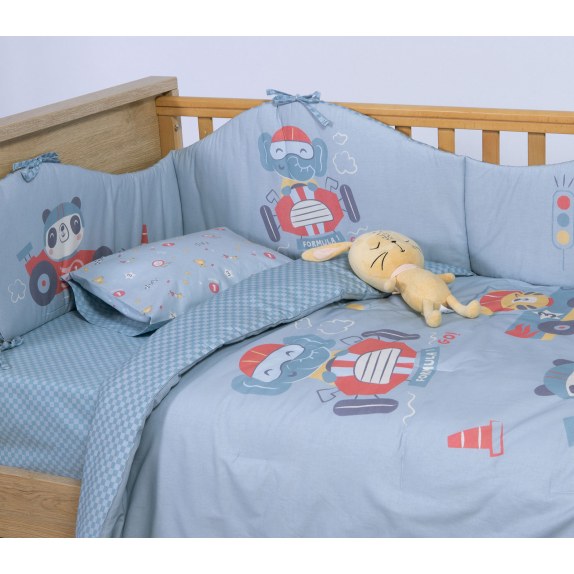 Βρεφικό Κουβερλί Nef-Nef Super Boy Blue 110x140