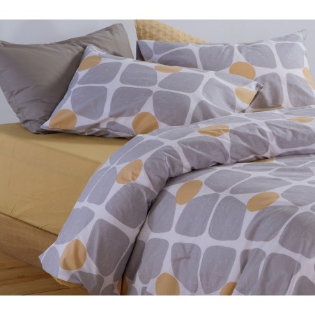 Σετ Σεντόνια Υπέρδιπλα 4 Τεμαχίων Nef-Nef Casual Coreo Yellow 240x270