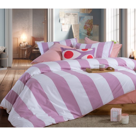 Σετ Σεντόνια Διπλά 4 Τεμαχίων Nef-Nef Casual Vertia Mauve...