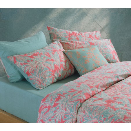 Σετ Σεντόνια Μονά 3 Τεμαχίων Nef-Nef Charisma Green/Coral 170x270