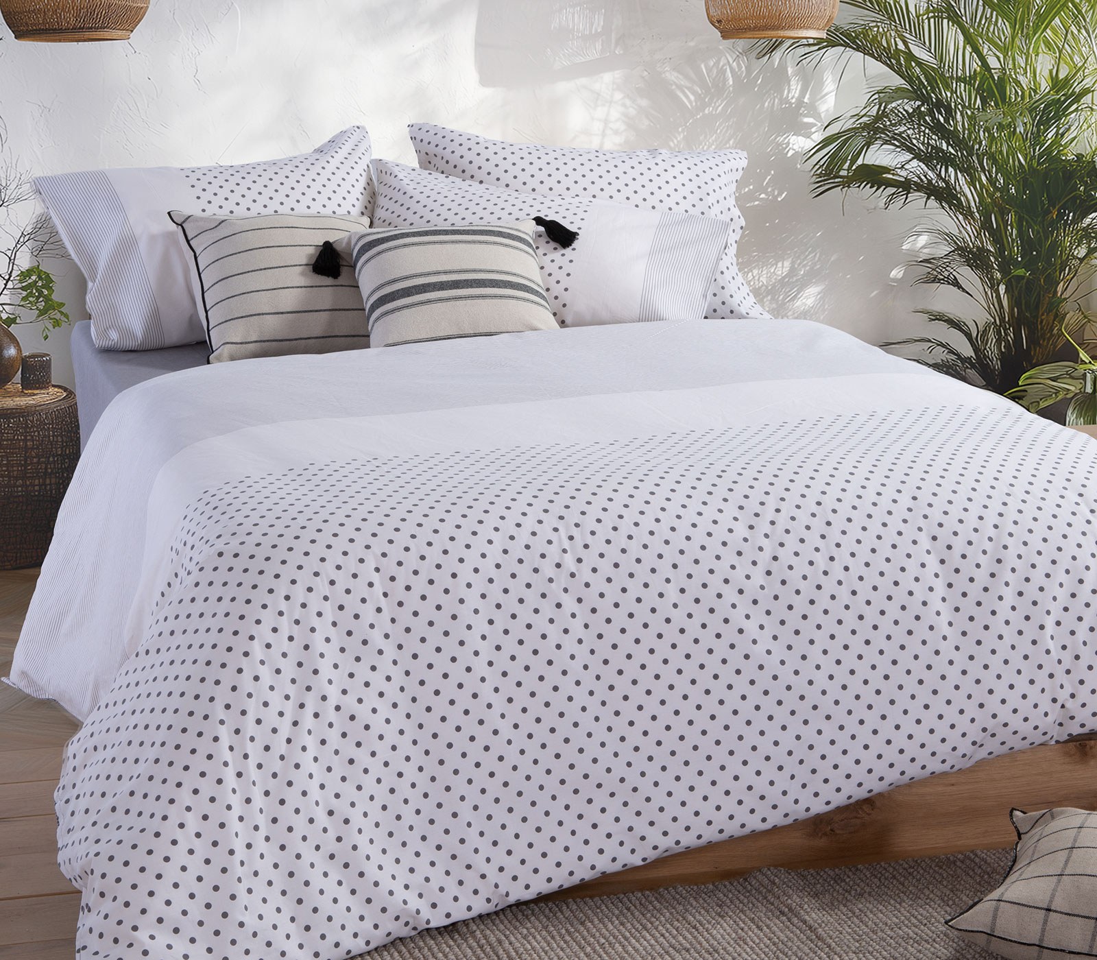 Σετ Σεντόνια Μονά 3 Τεμαχίων Nef-Nef Donter 26 Ecru/Anthracite 170x270